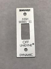 SHURE 55sh Series II OEM Microphone Neck Handle Faceplate Badge Switch plate