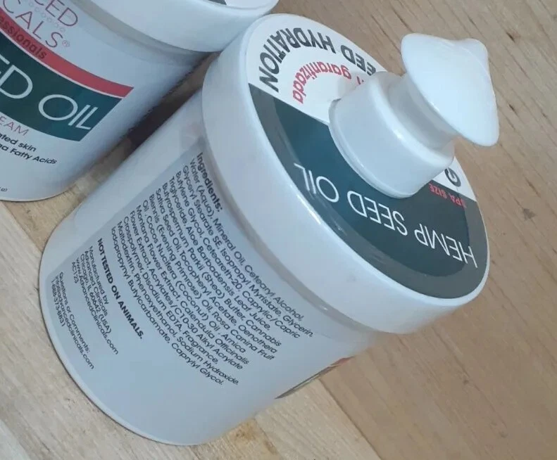 1 PAK: Advanced Clinicals HEMP SEED CREAM Rosehip Sativa Oil Vitamin E Calendula - Image 3 of 3