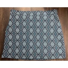 Rafaella Comfort Navy Blue Geometric Print Skort/Skirt Size L