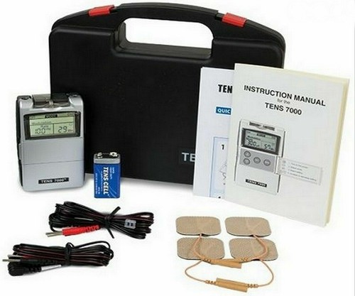 TENS 7000 Electrical Nerve Stimulator Massage Decrease LEG HIP BACK Pain 5 MODES - 第 1/2 張圖片