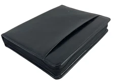 DAY RUNNER Planner Classic Edition Black Faux Leather 3-Ring w/ Inserts Full Zip