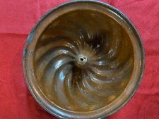 antique rustic french turks-head mold, 12 inches across and 5 inches high