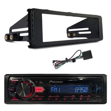 Pioneer Single Din AM/FM MP3 Stereo Receiver, 1998-2013 Harley Radio Install Kit
