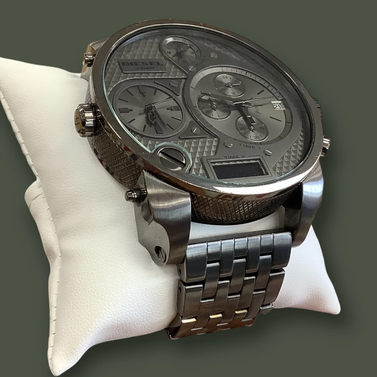 Diesel Mr Daddy 1.0 Men s Watch DZ7247 Gun Metal Gray Stainless Steel