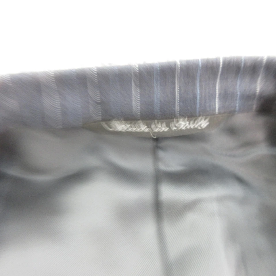 Canali Suit Mens 58R Navy Pinstripe 100% Wool Made In Italy 2 Button Pants - Image 4 of 4