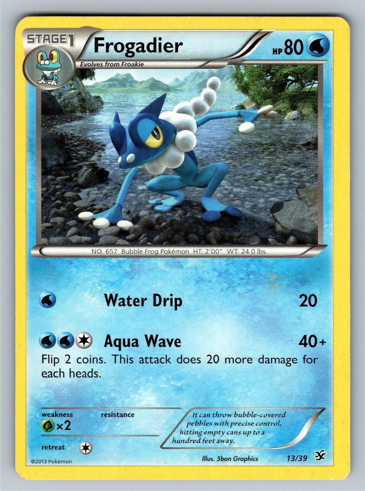Frogadier 13/39 Kalos Starter Set Pokemon Moderately Played