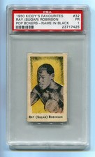 1950 1948 Kiddy's Favourites Popular Boxers 32 Sugar Ray Robinson Rookie PSA 1