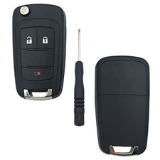 Flip Folding Remote Car Key Fob Cover Case fit for Chevy Cruze Malibu 3 Buttons