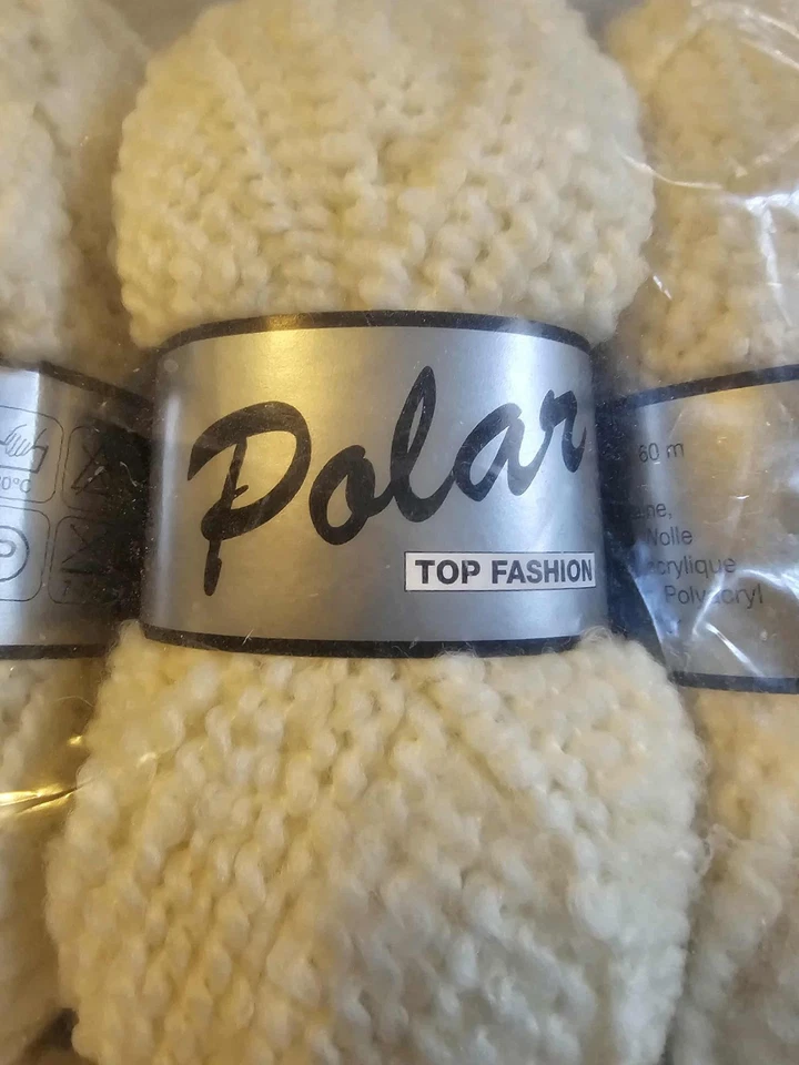 Lammy Yarns - Polar Top Fashion - 10 skeins each pack - 50g each skein - Ivory - Image 2 of 4