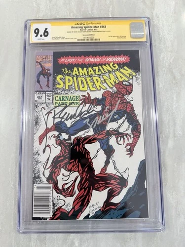Amazing Spider-Man 361 CGC 9.6 2x Signed NS Emberlin/Bagley 1st App. Carnage.