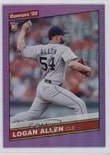 2020 Panini Donruss Retro 1986 Holo Pink Logan Allen (Base Releasing Pitch) 07rd