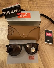 Ray-ban Erika Sunglasses-Best Seller-Made in Italy/Polarised New + Box/Tortoise