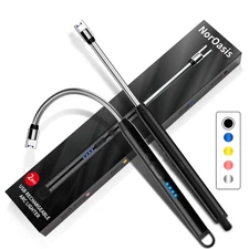 2-Pack Rechargeable Electric Candle Lighters Flameless Windproof Long Lighter...