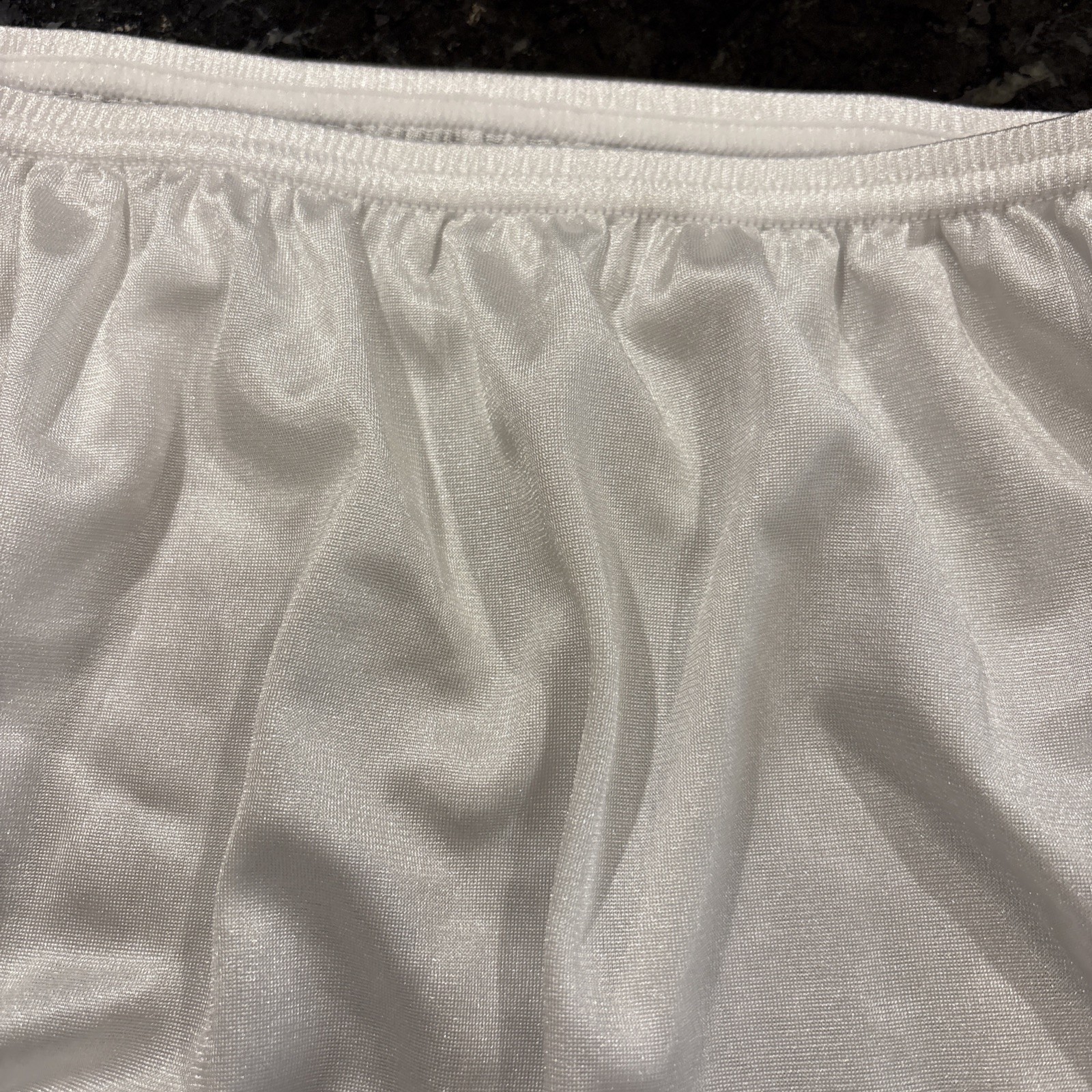 Nylon Brief Panty Classic Granny Panties by Teri Lingerie white , Size 8