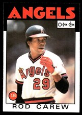 Rod Carew 1986 Topps #400 California Angels FREE SHIPPING AutographDen