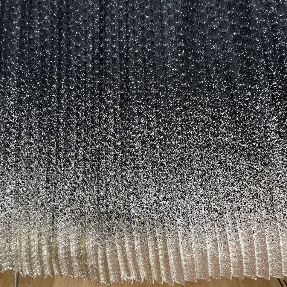 Vestido de cóctel de encaje Roz Ali hasta la rodilla midi talla 8 negro dorado ombre caprichoso Foto 4 de 4