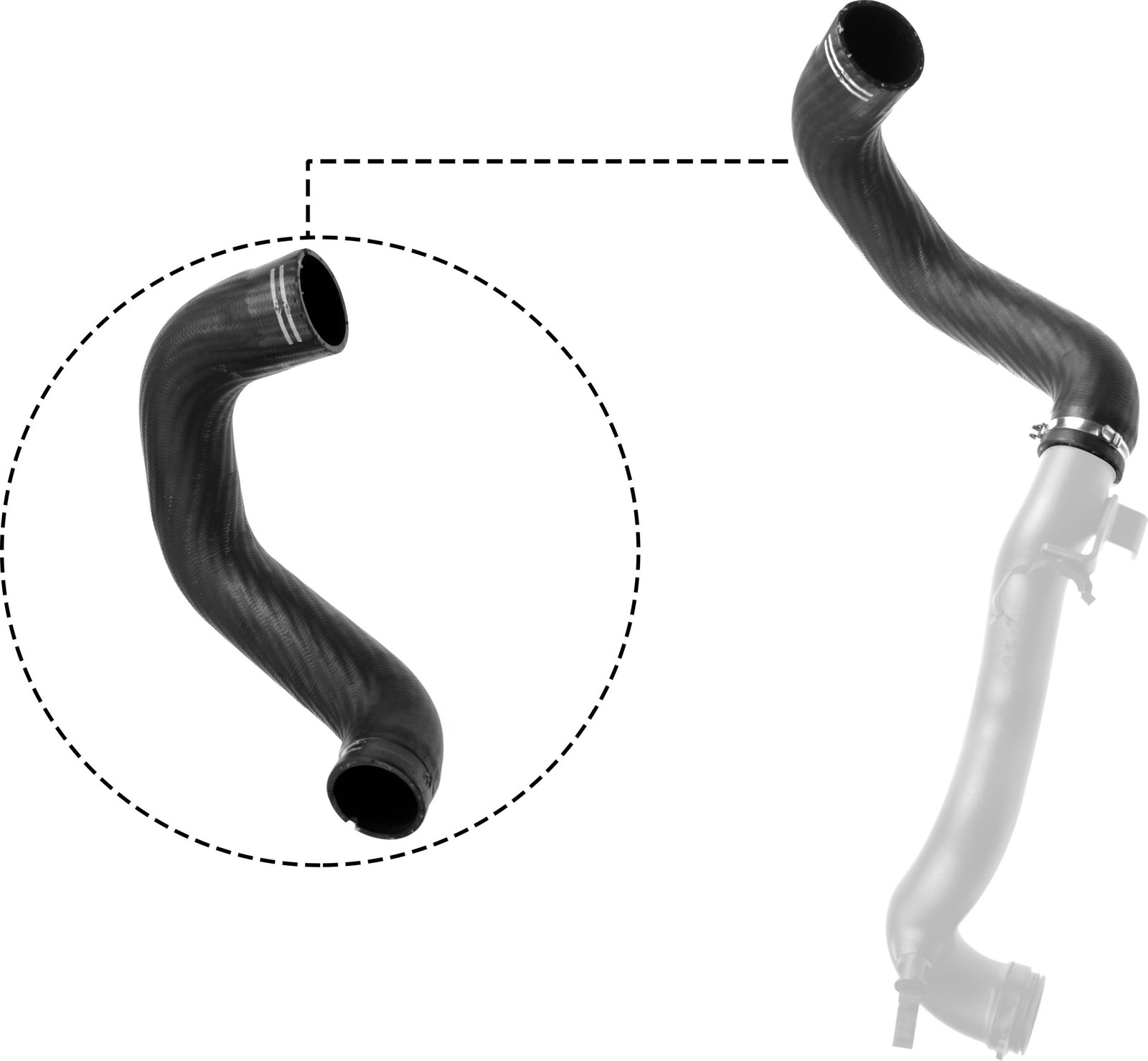 Gates Turbo Hose fits ALFA ROMEO 159 939 1.9D 05 to 11 Automatic Transmission Ch - Image 18