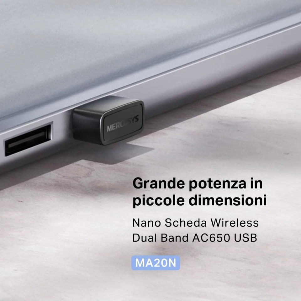 Tp-Link MA20N Adattatore Wifi USB Scheda Di Rete, AC650 Nano Scheda, Dual Band,  - Immagine 2 di 4