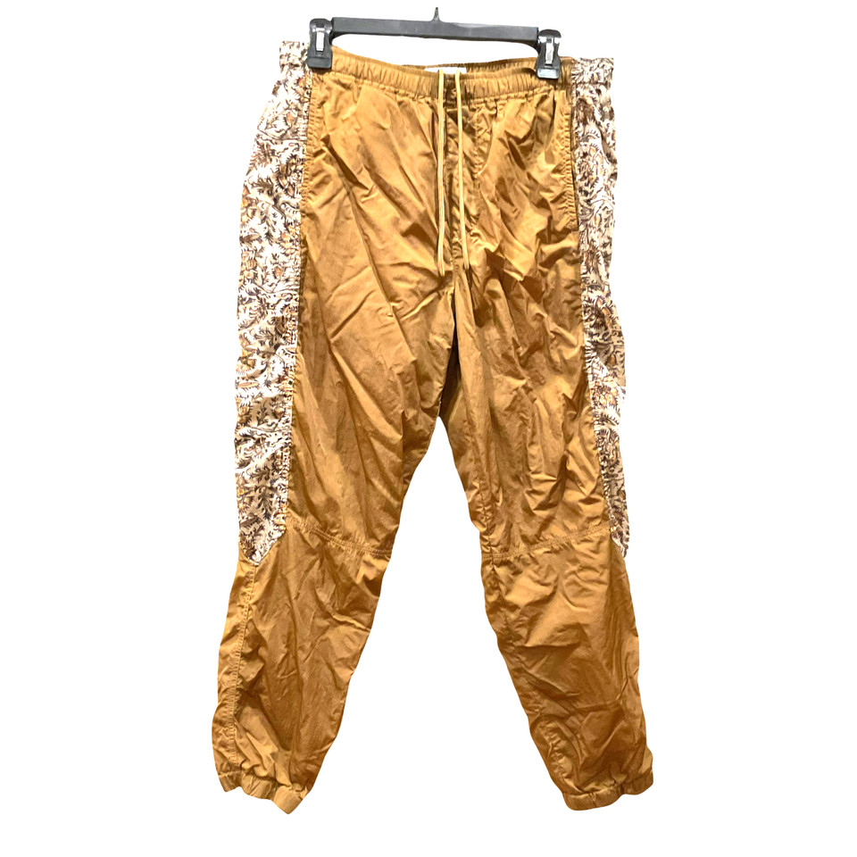 Women Urban Outfitters Joggers Parachute Nylon Gold Bronze Pants Sz L Y2K Retro