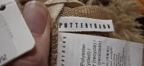 Neu mit Etikett Pottery Barn Dream Kunstfell 20 x 20 Zoll Kissenbezug sand ~ beige Poly Druckknopfverschluss - Bild 5 von 12