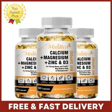 Calcium Magnesium Zinc,Vitamin D Complex Supplement Bone Health Immune Support