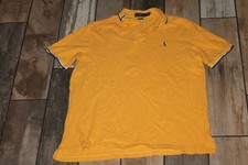 Polo Ralph Lauren Yellow Short Sleeve 100 Cotton Polo Shirt Men's LG