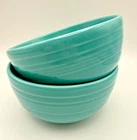 Homer Laughlin Fiesta Ware Bistro Coupe Bowls - Turquoise Set of 2- 5.5"