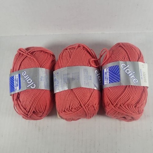 3 Skeins Vintage Schoeller Wolle Claire Discontinued Cotton Blend Yarn Color 21 - 第 1/5 張圖片