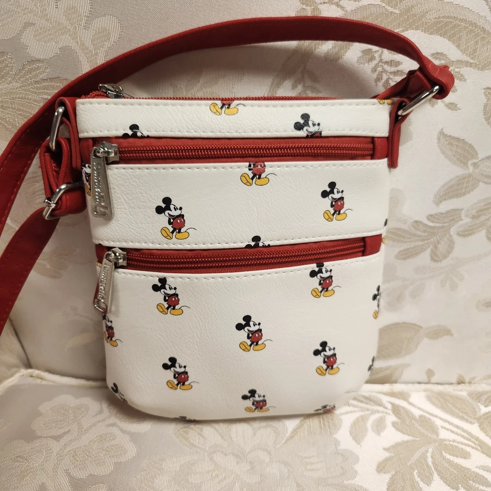 Сумка через плечо Loungefly Disney Mickey Mouse универсальный принт - эксклюзивный бокс-ланч - Изображение 3 из 4