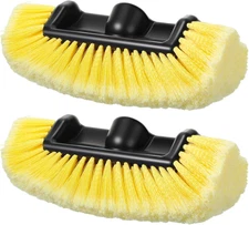2 Pcs Car Wash Brush Head with Soft Detailing Bristle Flow through Car Cleaning 