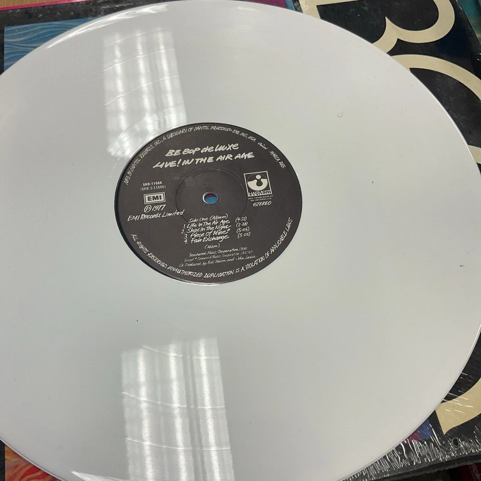 LIVE IN THE AIR AGE [LP] Be Bop Deluxe 1977 White Vinyl Black EP - Image 4 of 4