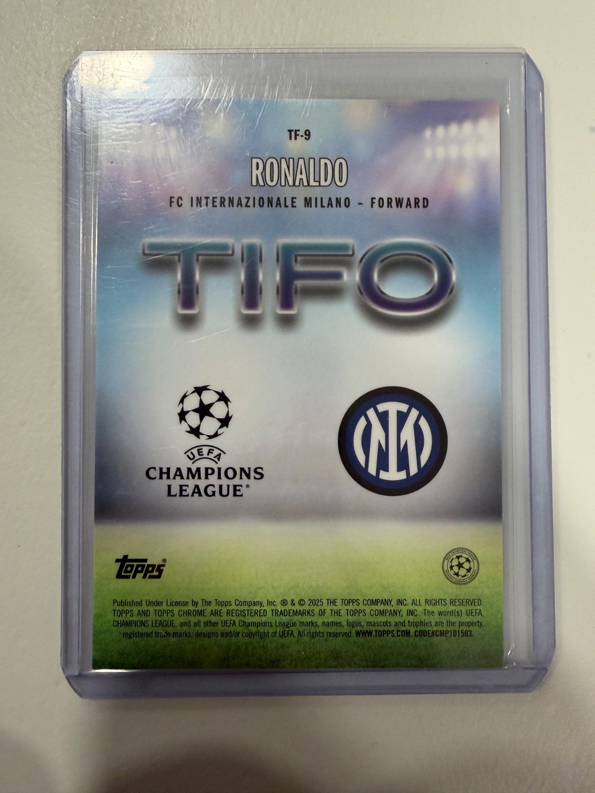 Ronaldo 2025 Topps Tifo TF-9 Case Hit view 2