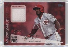 2019 Topps Major League Material Relics Series 2 Red 8/25 Yasiel Puig 0c6