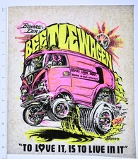 Original VINTAGE 1970s Heat Transfer | To Love It Is To Live In It - Roach '71