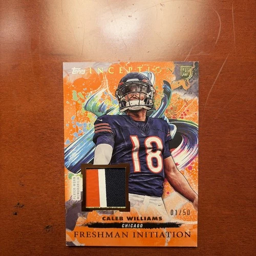 2024 Topps Inception Freshman Initiation Caleb Williams #FI-22 /50 Patch Chicago