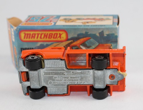 Matchbox Superfast Nr. 66C Ford Transit orange orange Scheiben Einr. beige Box - Picture 8 of 11