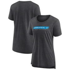 Women's Gray Charlotte FC Barred Access Tri-Blend T-Shirt