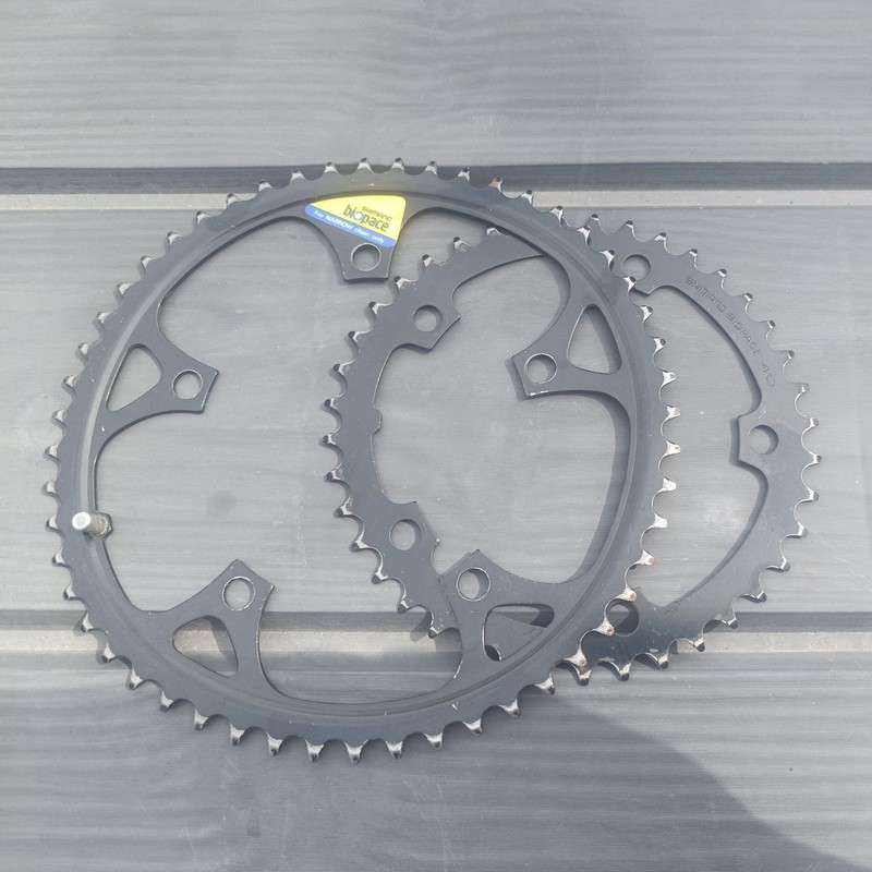 Shimano Biopace 52/40T Steel 130 BCD Chainring Set black