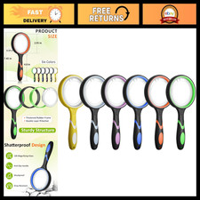 6 Pack Handheld Magnifying Glasses, 10X Non-Slip Reading Magnifier Set