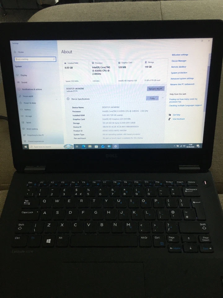 Dell Latitude E7270 · i5-6300U · 8GB · 128GB, photo 1 of 4