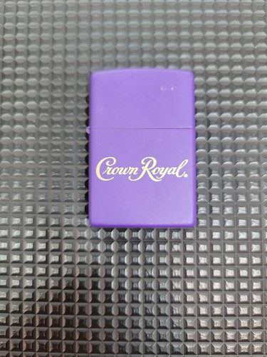 Zippo Purple Matte Windproof Lighter, Crown Royal Whiskey Logo Preowned