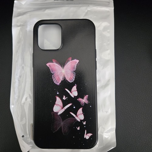 Multicolor Butterfly Pattern Phone Case for iPhone 12 Suitable for Girls, Black - 第 3/6 張圖片