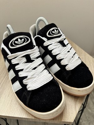 Adidas Campus Schwarz Weiß Wildleder Unisex Kinder Sneaker Turnschuh UK 3,5
