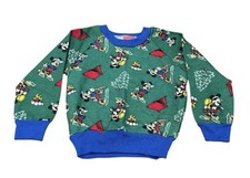 NEW Vintage Disney Mickey Mouse Sweatshirt Kids 2T All Over Hiking Deadstock USA