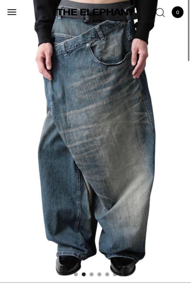 Orimi Overlap Buggy Denim Pants thumbnail 3