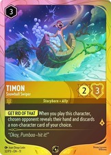 Lorcana FOIL Timon - Snowball Swiper Prerelease - Promotional Cards  P3 032