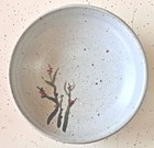 Studio Pottery Bowl Artist Signed DP Hand Painted Green Branches Red Berries 6"