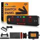 Auxbeam 4 Gang RGB Slim Switch Panel Control Toggle Momentary Pulsed for Toyota
