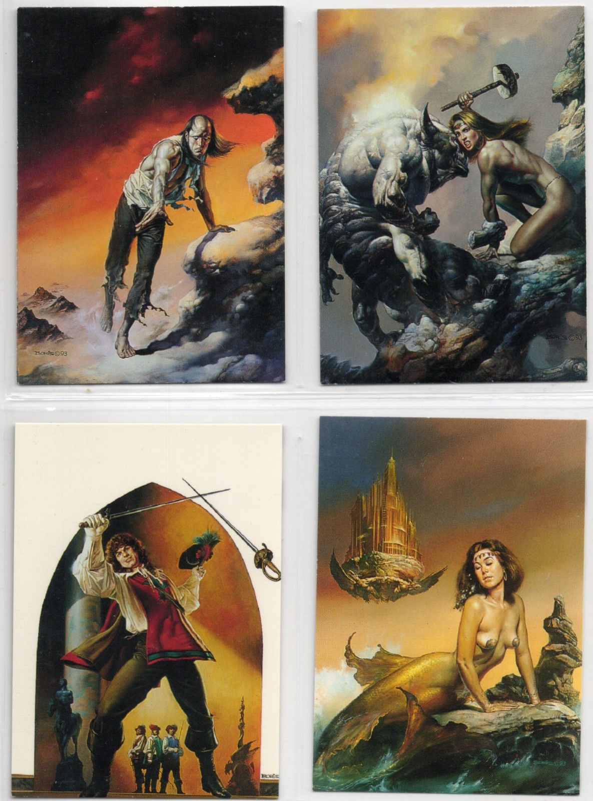 PROMO CARD LOT-BORIS VALLEJO-4 CARDS-#D7+#D8+#D9-#D10-PREVIEWS-FRANKENSTEIN