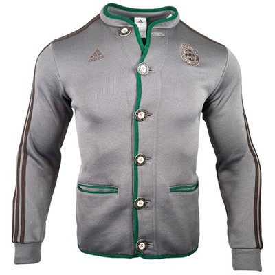 Adidas Bayern München Jacke FCB Wiesn Sweatjacke Oktoberfest 2013/2014 S Grau